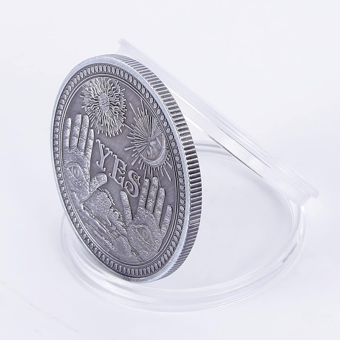 Yes No Coin Challenge Coin Decision Maker Coins Divination Gold Color or Silver Color | Occult | Witchcraft | Wicca | Spiritual | Altar Supplies | Metaphysical