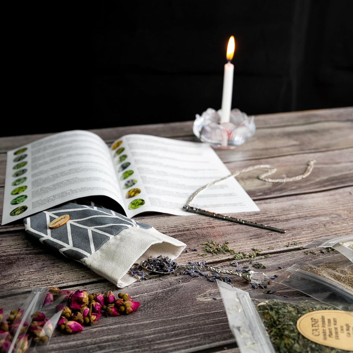 36Pcs Dried Herbs for Spellcraft, Witchcraft Supplies for Witch Spells, Pagan, Rituals, Metaphysical Divination Supplies