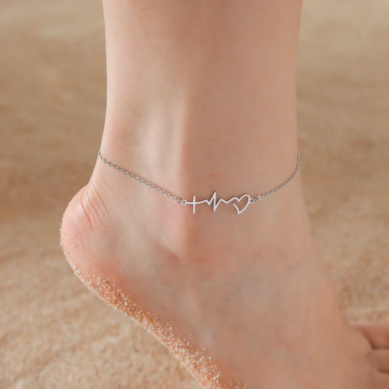 Walking Cat Ankle Bracelet Women Stainless Steel Anklet Summer Accessories Fashion Jewelry