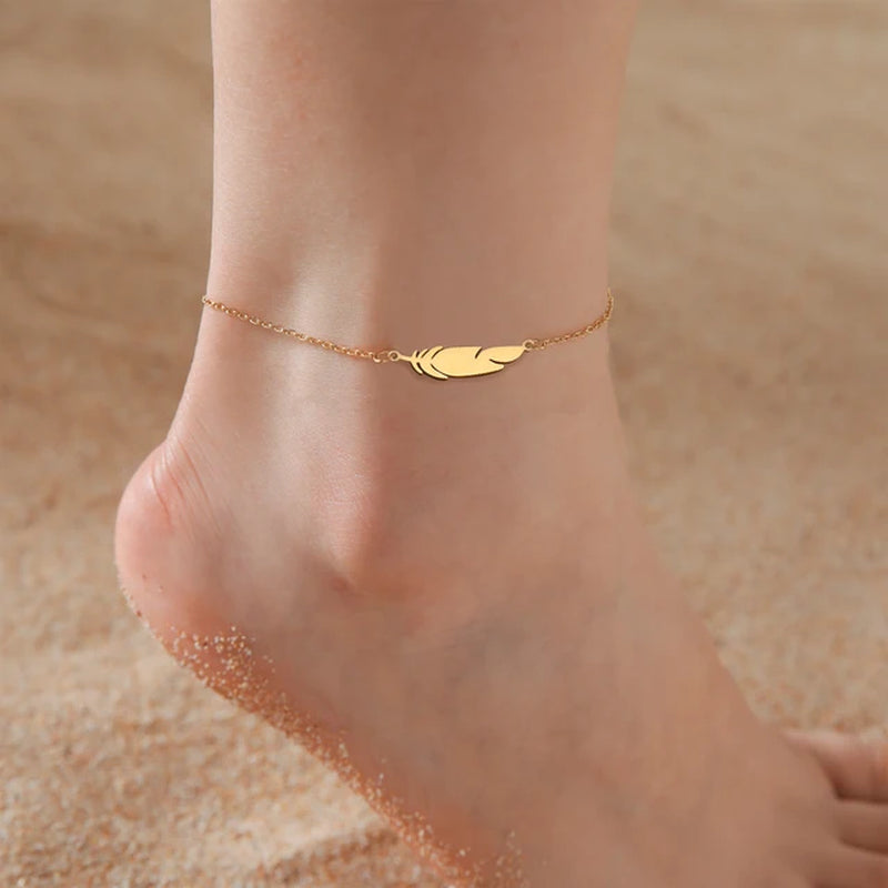 Walking Cat Ankle Bracelet Women Stainless Steel Anklet Summer Accessories Fashion Jewelry