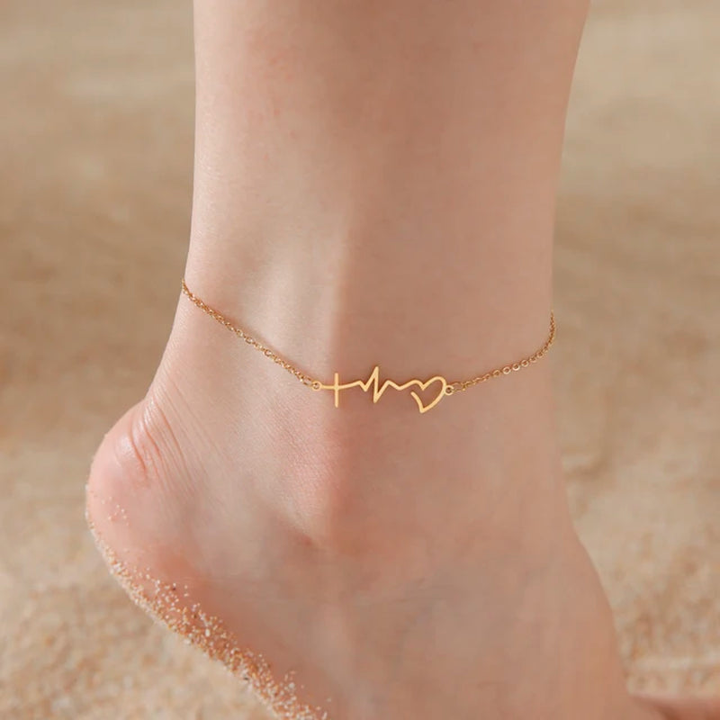 Walking Cat Ankle Bracelet Women Stainless Steel Anklet Summer Accessories Fashion Jewelry