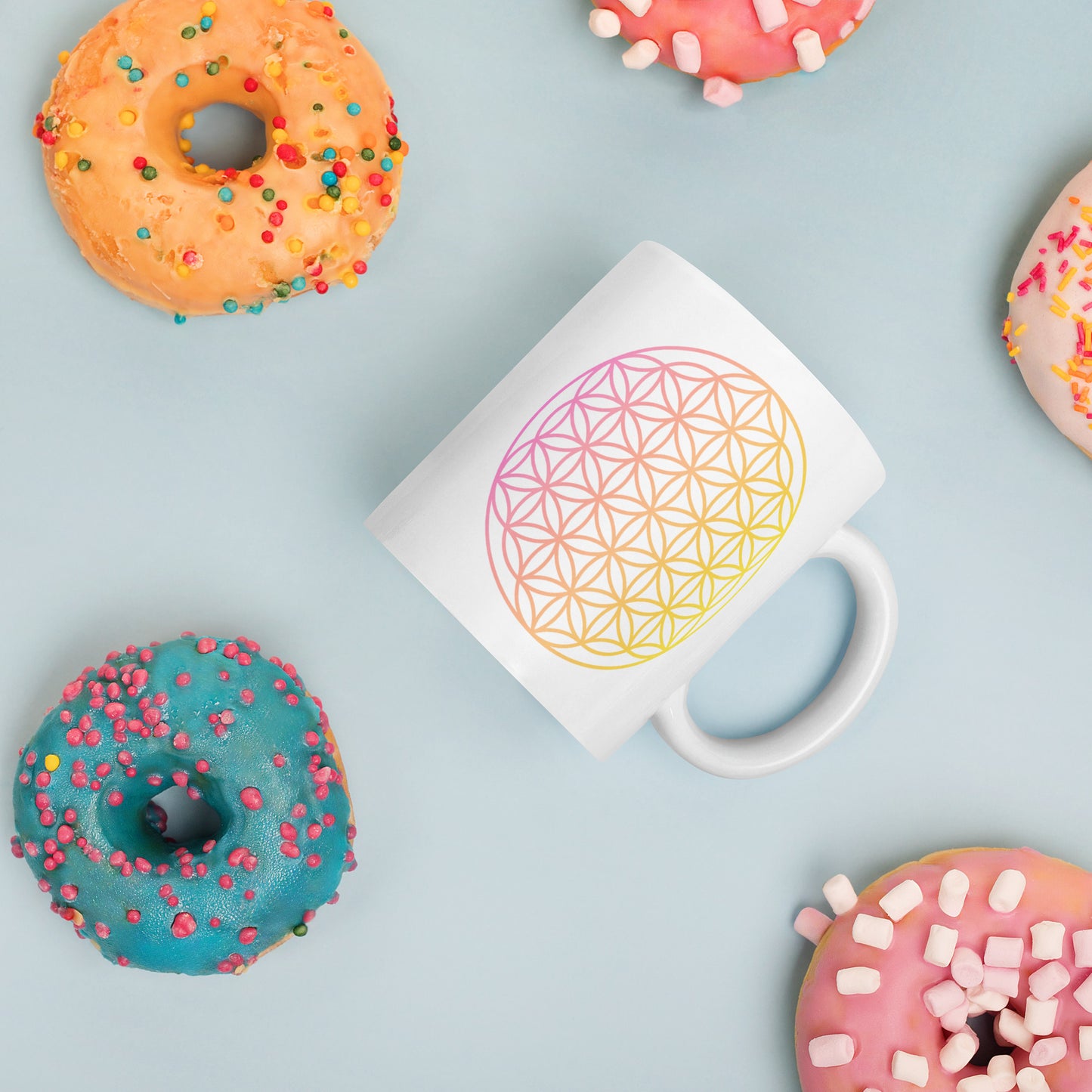 Flower of life - Seed of Life - Coffee mug - White glossy mug
