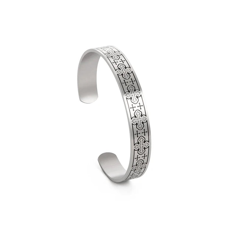 Triquetra Cuff Bangle for Women Men Stainless Steel Bracelet Jewelry Good Luck Protection Celtics Irish Knots