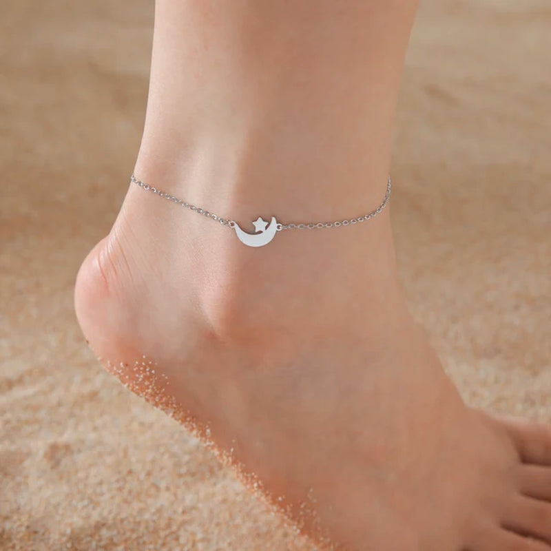 Walking Cat Ankle Bracelet Women Stainless Steel Anklet Summer Accessories Fashion Jewelry 