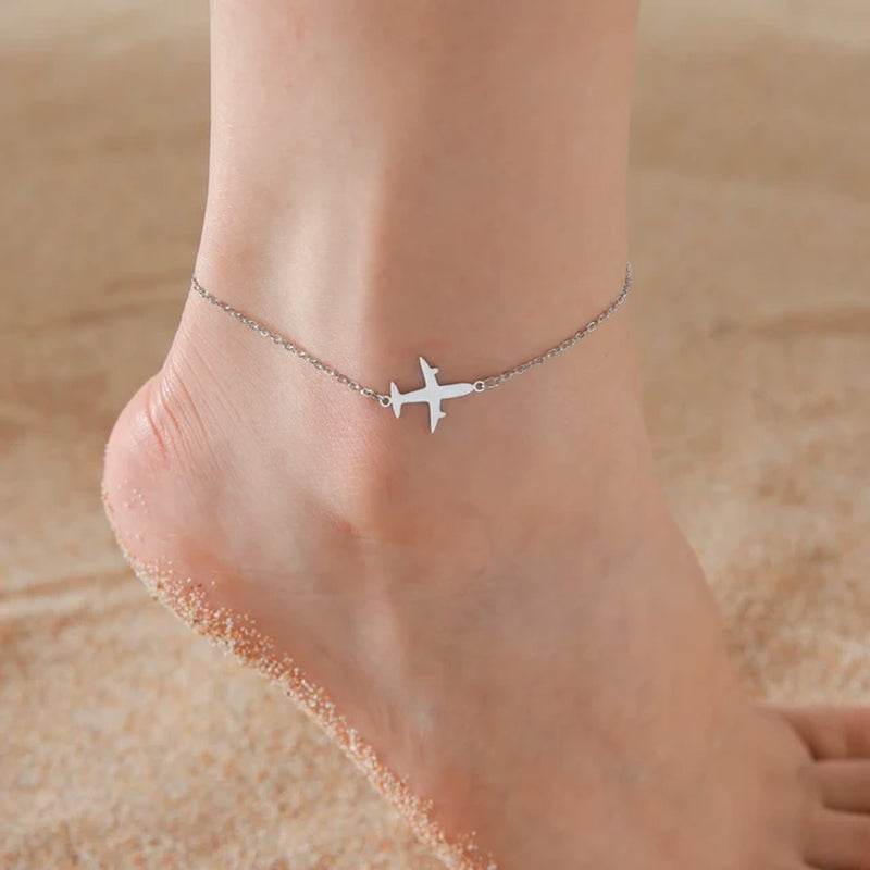 Walking Cat Ankle Bracelet Women Stainless Steel Anklet Summer Accessories Fashion Jewelry 