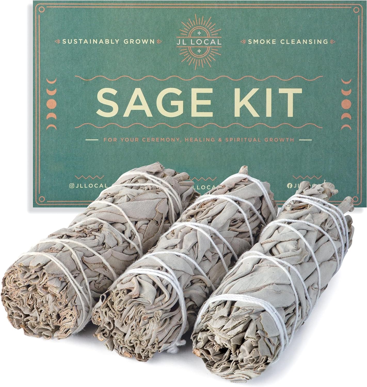 Handcrafted 4 Inch White Sage Sticks - Fresh, Natural California Sage Smudge Sticks with Instructions & Blessings - Wand Sage for Cleansing House Negative Energy & Other Smudging Rituals