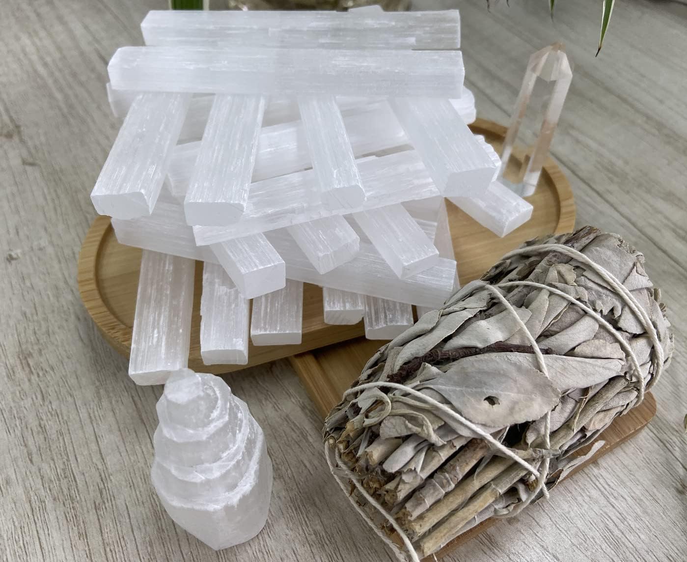 12 PCs Selenite Sticks Large Selenite Crystal Wands 4 inch White Raw Rough Crystals Bulk for Healing Reiki Metaphysical Energy Drawing Protection Wiccan Altar Supplies