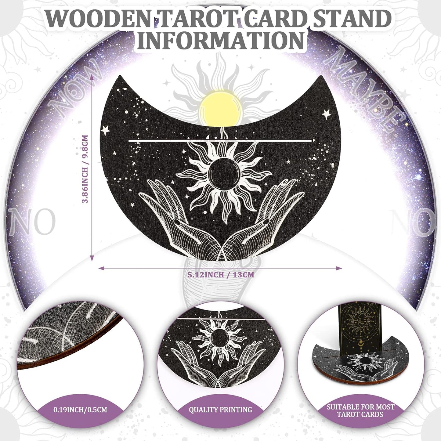 Tarot Card Holder Wooden Tarot Card Storage Box Tarot Card Display Stand