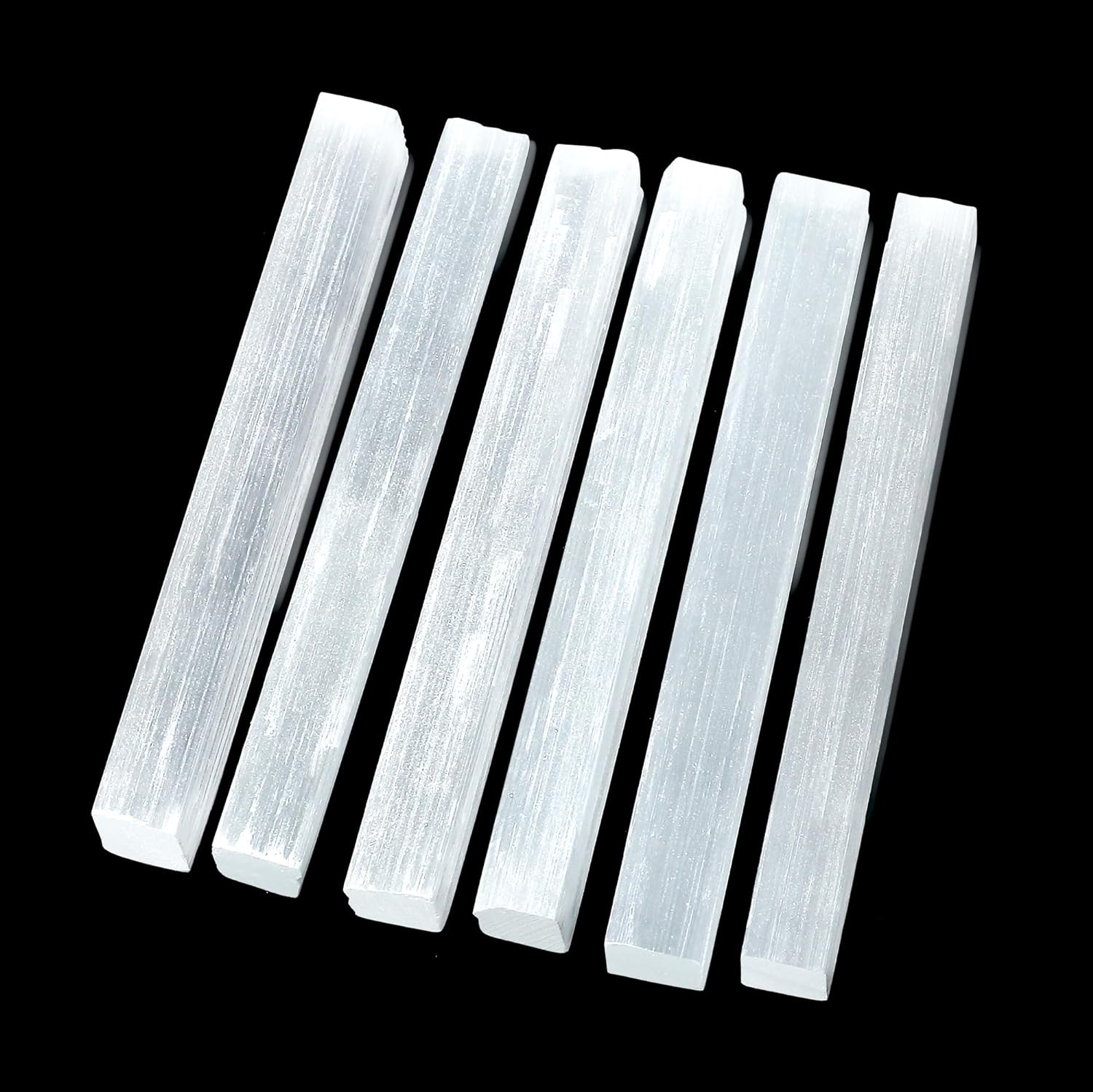 12 PCs Selenite Sticks Large Selenite Crystal Wands 4 inch White Raw Rough Crystals Bulk for Healing Reiki Metaphysical Energy Drawing Protection Wiccan Altar Supplies