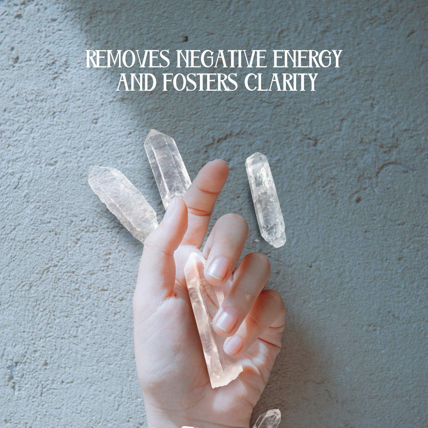 Pure Energy Natural Quartz Crystals – Reiki Crystals for Positivity – 6 PCs with Drawstring Satchel – Clear & Tumbled Rocks – Perfect for Focus, Meditation, Energy Balance, & Home Décor