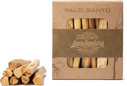 Organic Wild Harvested Palo Santo Smudging Sticks from Ecuador Select High Resin Natural Incense Sticks Sustainable Packaging 8 Aromatic Sticks for Peace and Tranquility