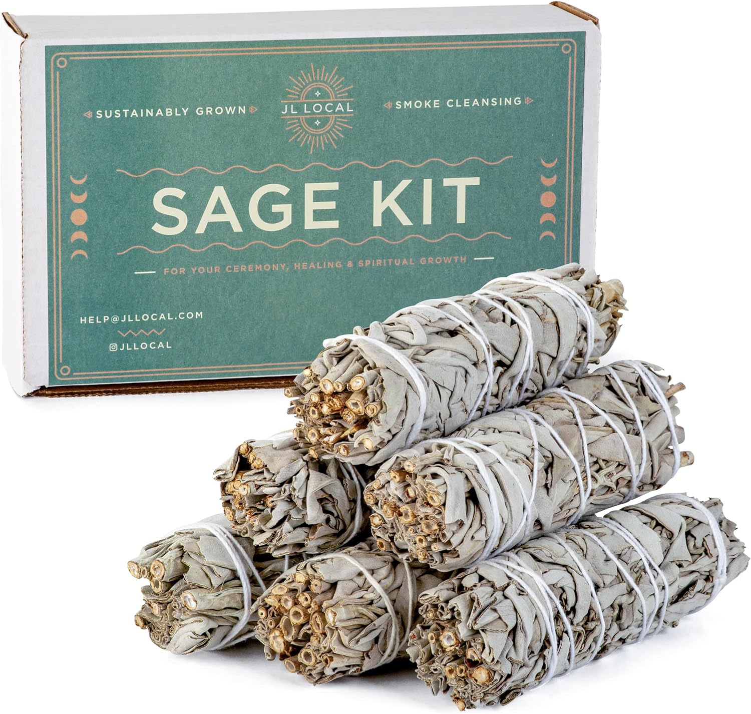 Handcrafted 4 Inch White Sage Sticks - Fresh, Natural California Sage Smudge Sticks with Instructions & Blessings - Wand Sage for Cleansing House Negative Energy & Other Smudging Rituals