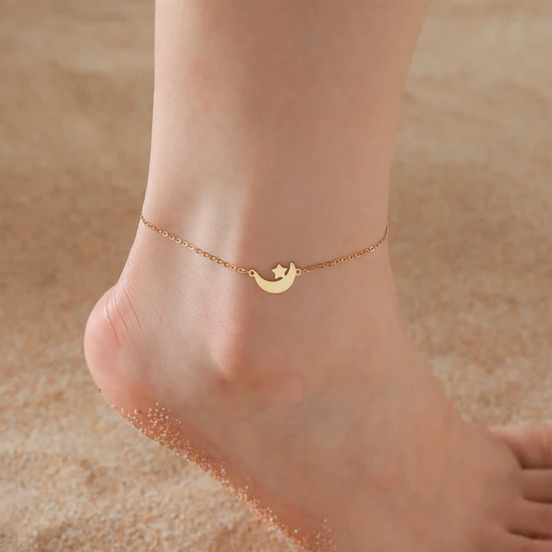 Walking Cat Ankle Bracelet Women Stainless Steel Anklet Summer Accessories Fashion Jewelry 