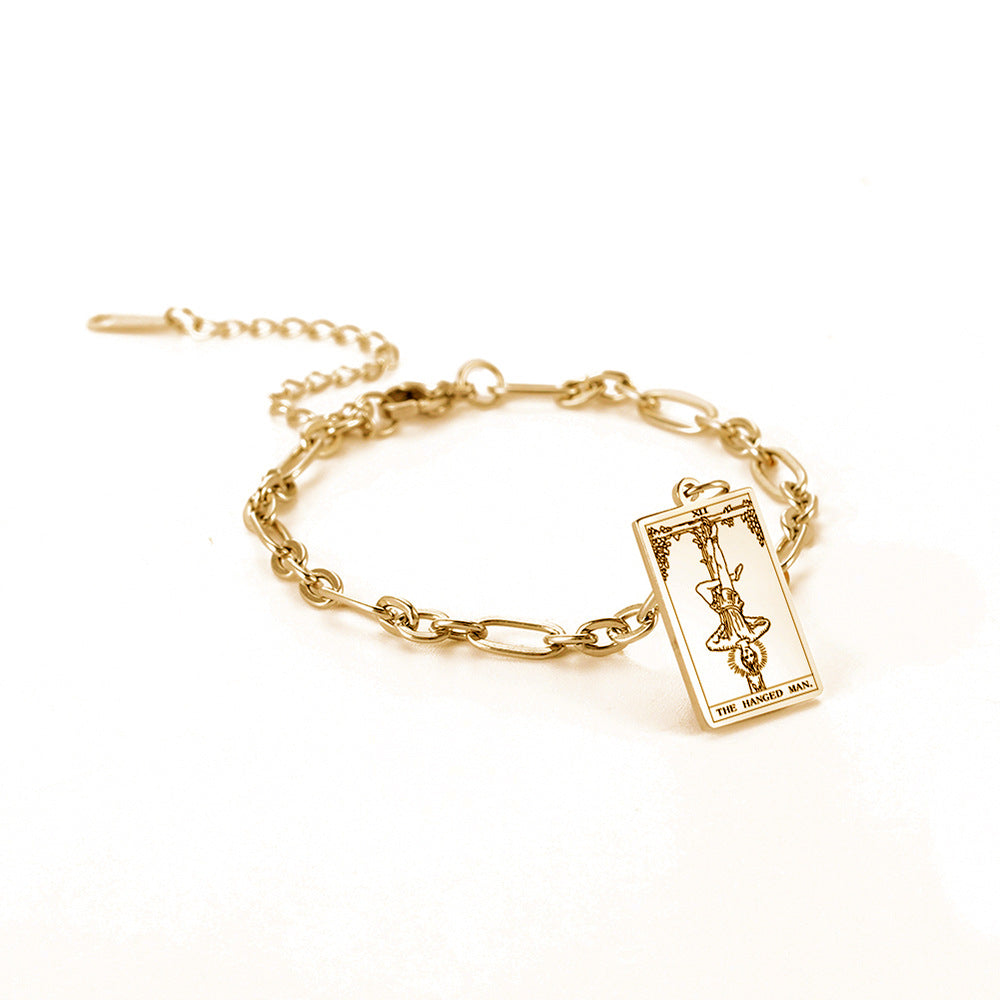 Esoterica Tarot Card Bracelets - Gold or Silver color with Adjustable oval link chain