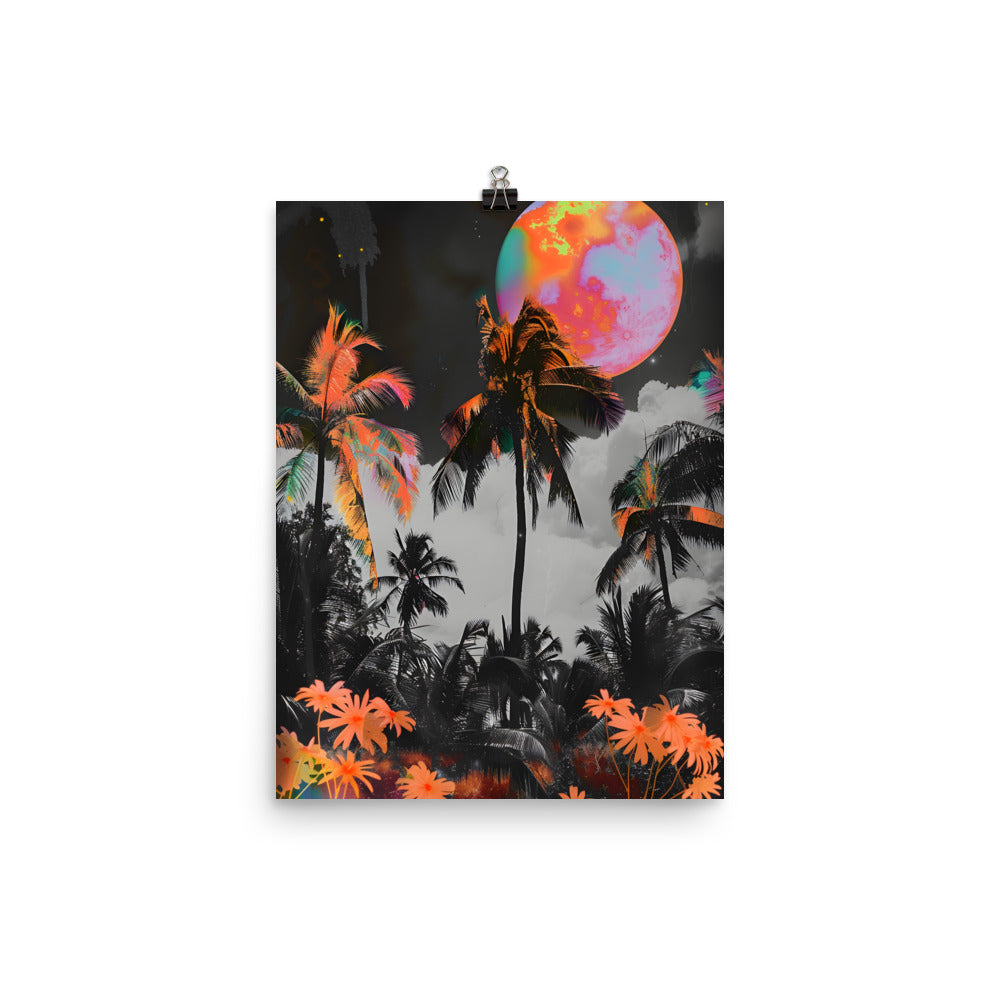 Moonlit Palms - Wall Art Poster