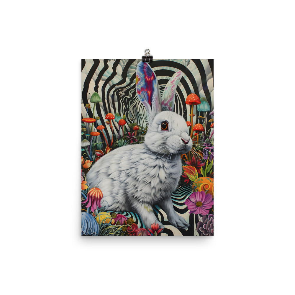 White Rabbit Wonderland - Wall Art Poster