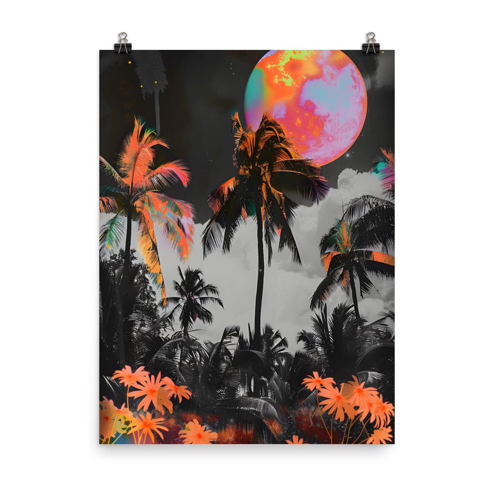 Moonlit Palms - Wall Art Poster