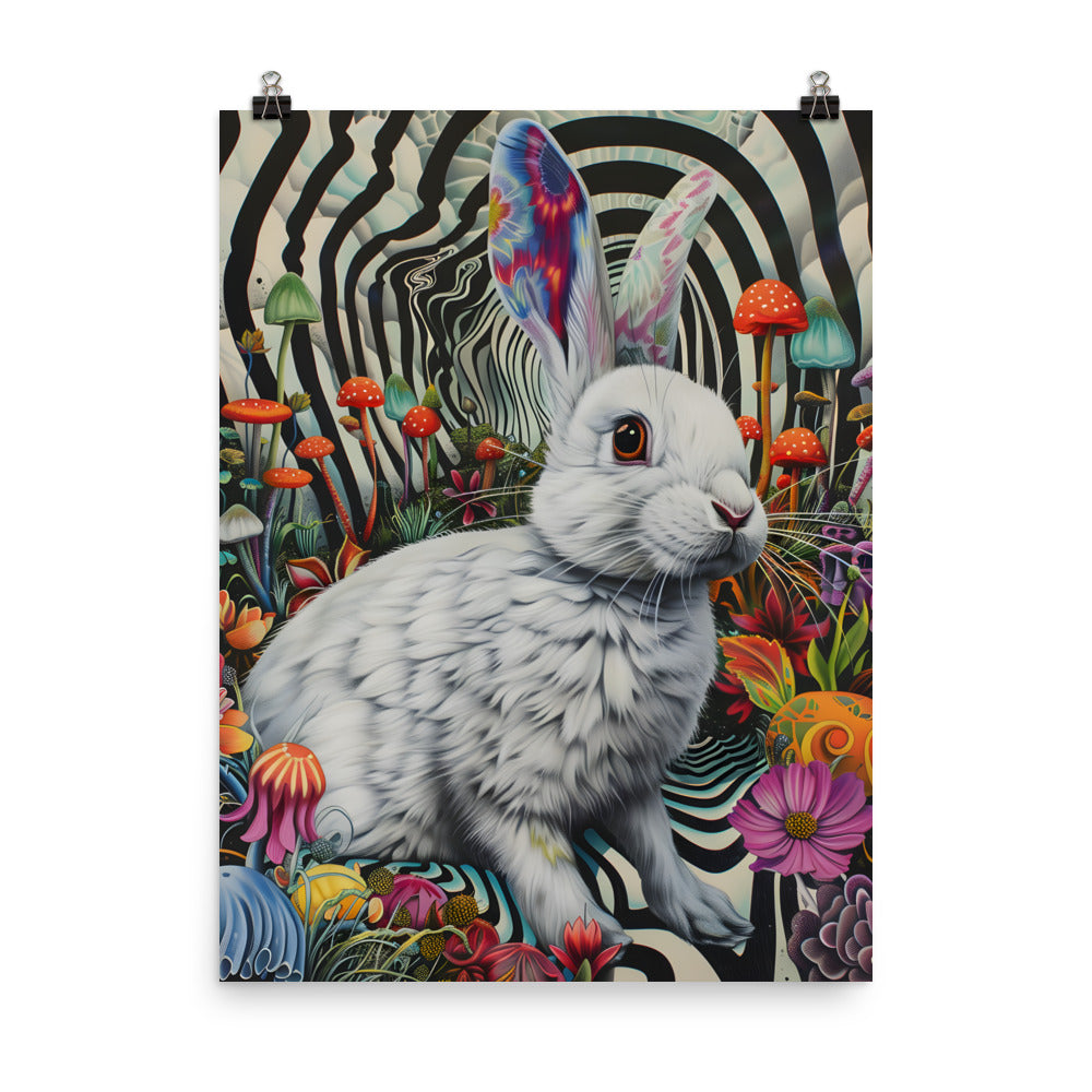 White Rabbit Wonderland - Wall Art Poster