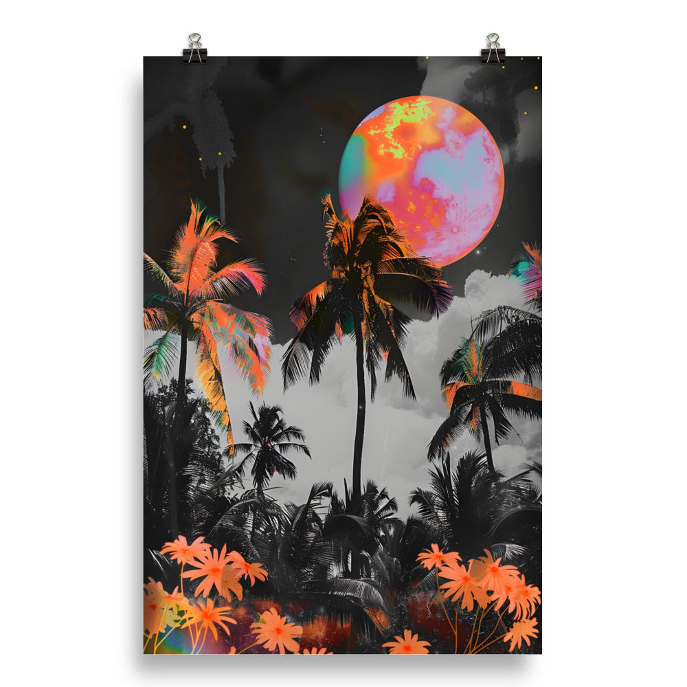 Moonlit Palms - Wall Art Poster