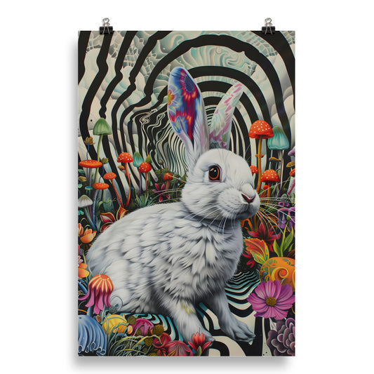 White Rabbit Wonderland - Wall Art Poster