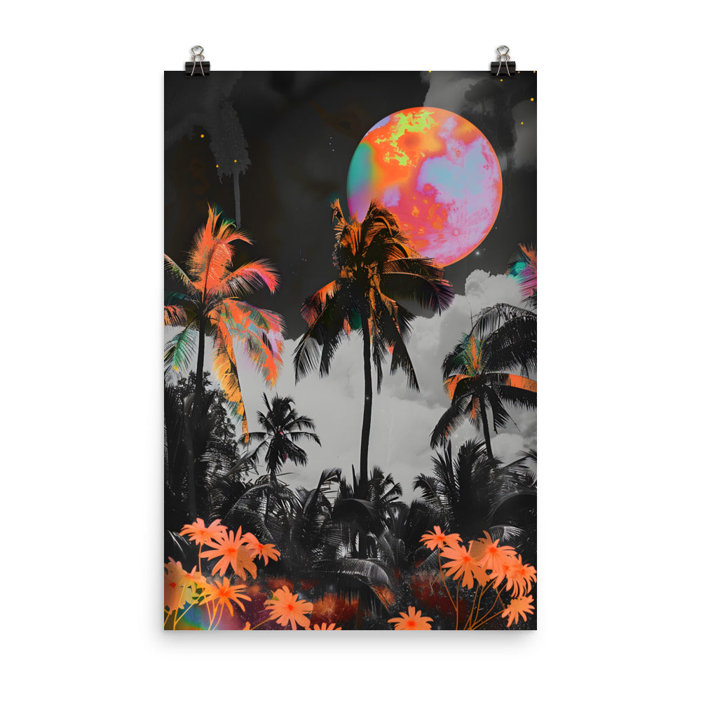 Moonlit Palms - Wall Art Poster