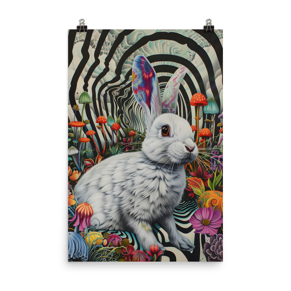 White Rabbit Wonderland - Wall Art Poster