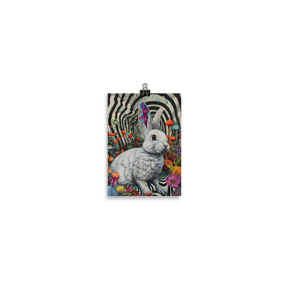 White Rabbit Wonderland - Wall Art Poster