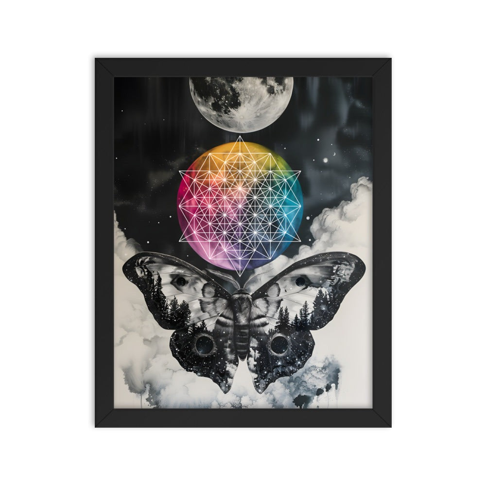 Colorful Side of the Moon - Framed photo paper poster