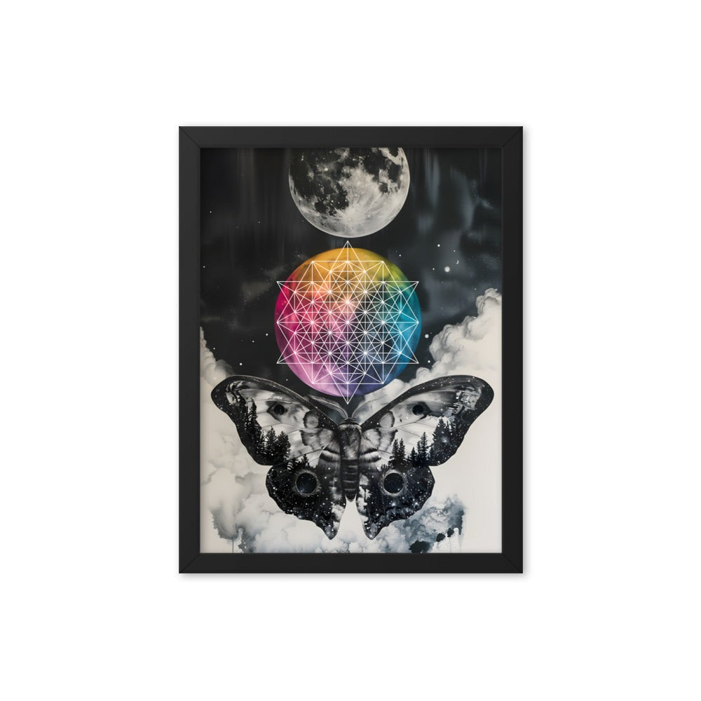 Colorful Side of the Moon - Framed photo paper poster