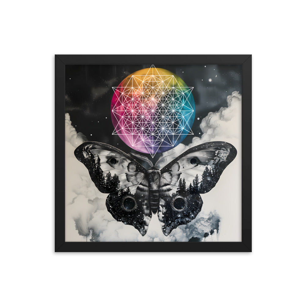 Colorful Side of the Moon - Framed photo paper poster