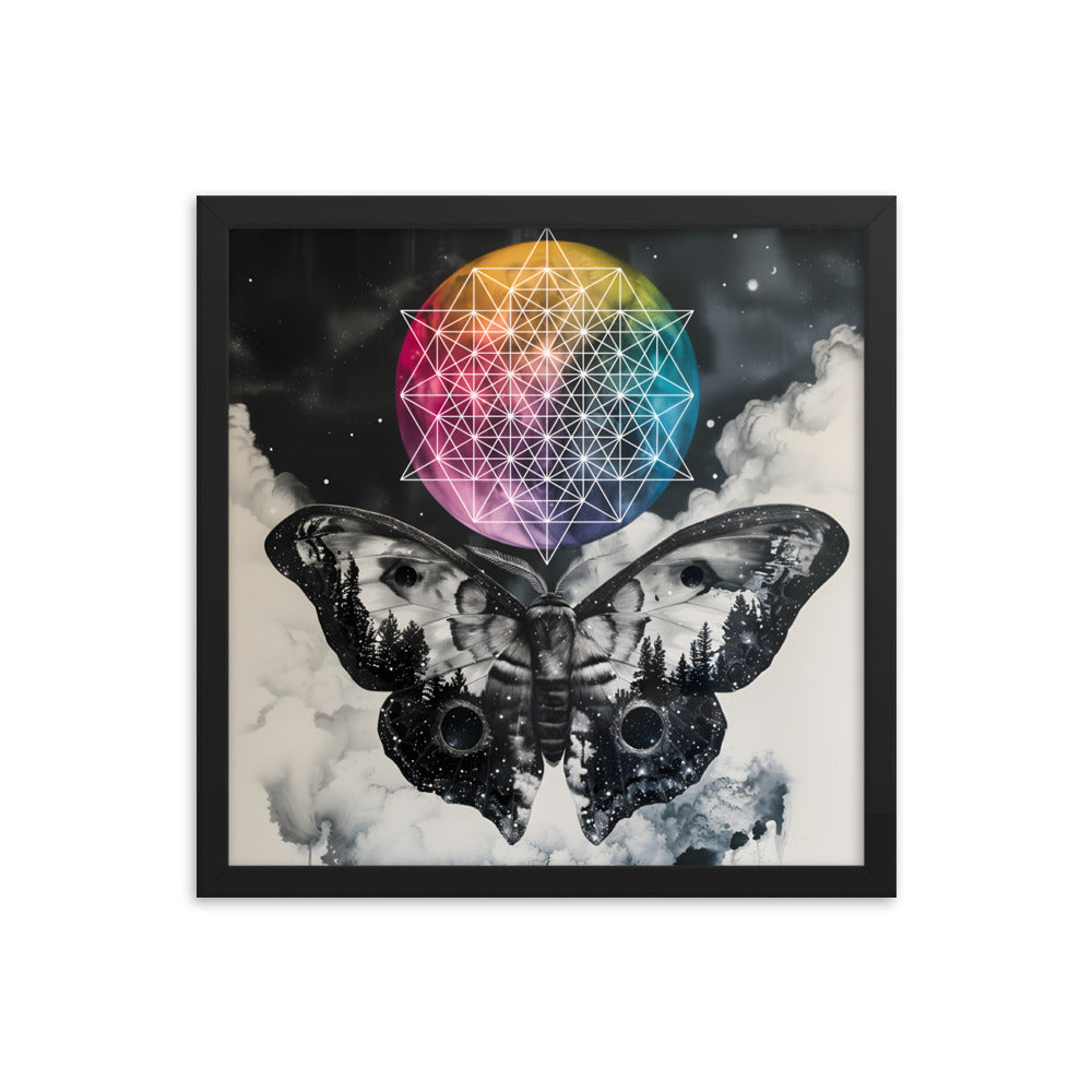 Colorful Side of the Moon - Framed photo paper poster