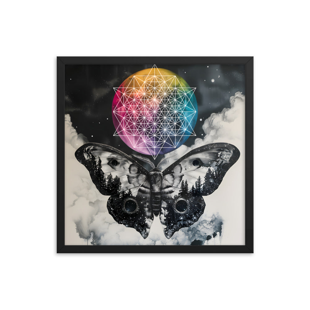 Colorful Side of the Moon - Framed photo paper poster