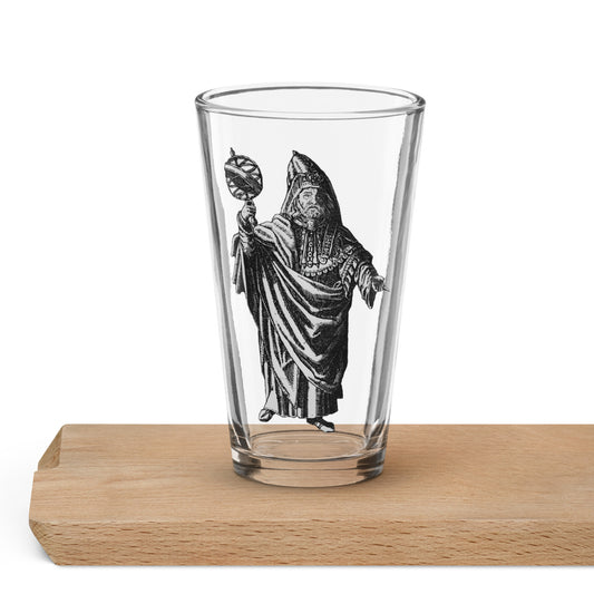 Hermes Trismegistus Shaker pint glass - Philosophers Glass - Esoteric Glass