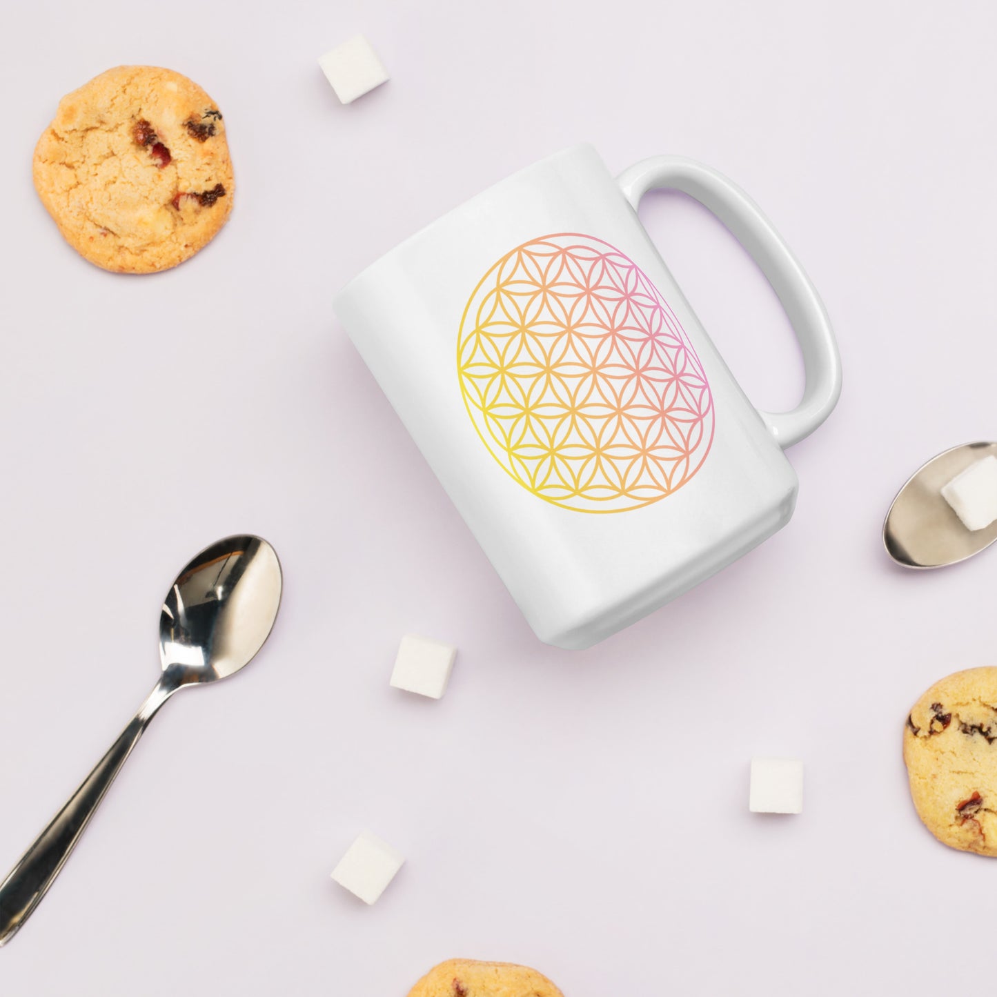 Flower of life - Seed of Life - Coffee mug - White glossy mug