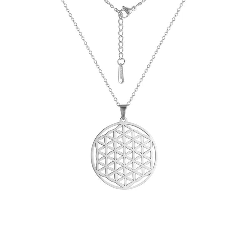 Flower of Life Sacred Geometry Stainless Steel Necklace