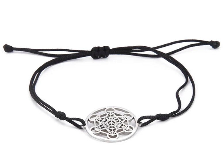 Archangel Metatron Cube Bracelet Sacred Geometry Box Chain Bracelet Stainless Steel Jewelry