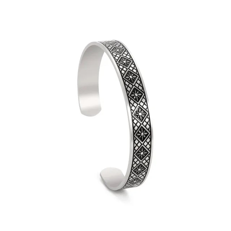 Triquetra Cuff Bangle for Women Men Stainless Steel Bracelet Jewelry Good Luck Protection Celtics Irish Knots 