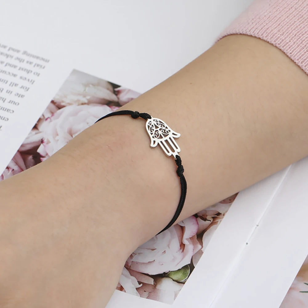 Hand of Fatima Bracelet Stainless Steel Jewelry Fashion Accessories Men Women Jewelry