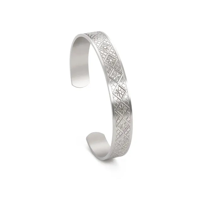 Triquetra Cuff Bangle for Women Men Stainless Steel Bracelet Jewelry Good Luck Protection Celtics Irish Knots 