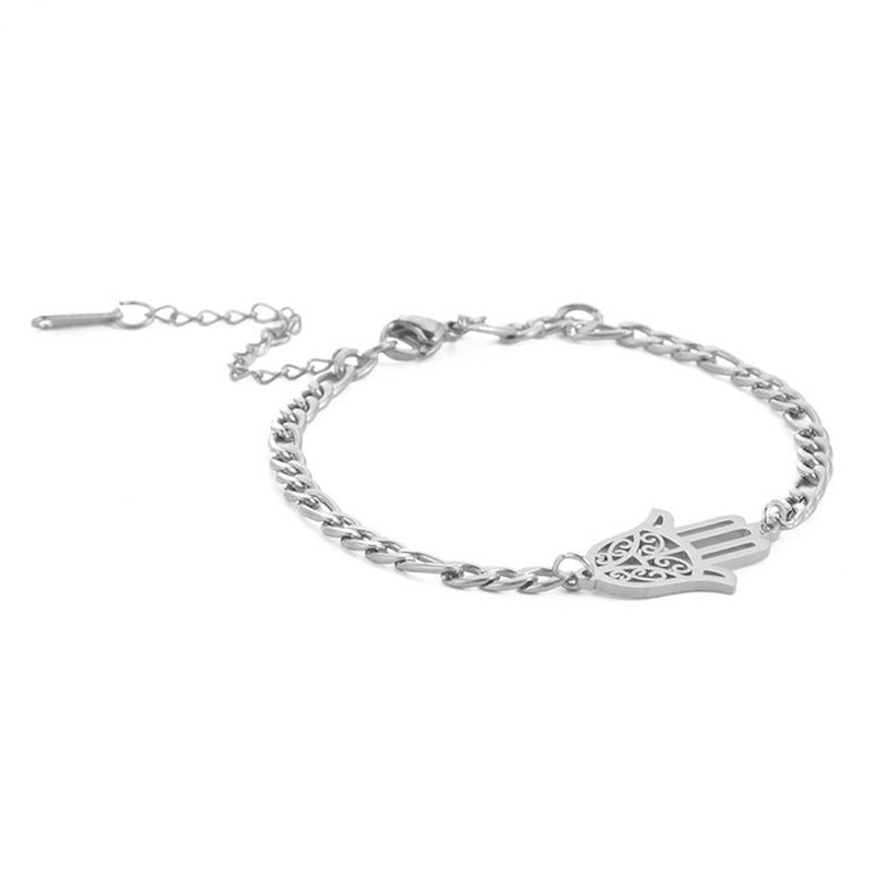 Hand of Fatima Bracelet Stainless Steel Jewelry Fashion Accessories Men Women Jewelry